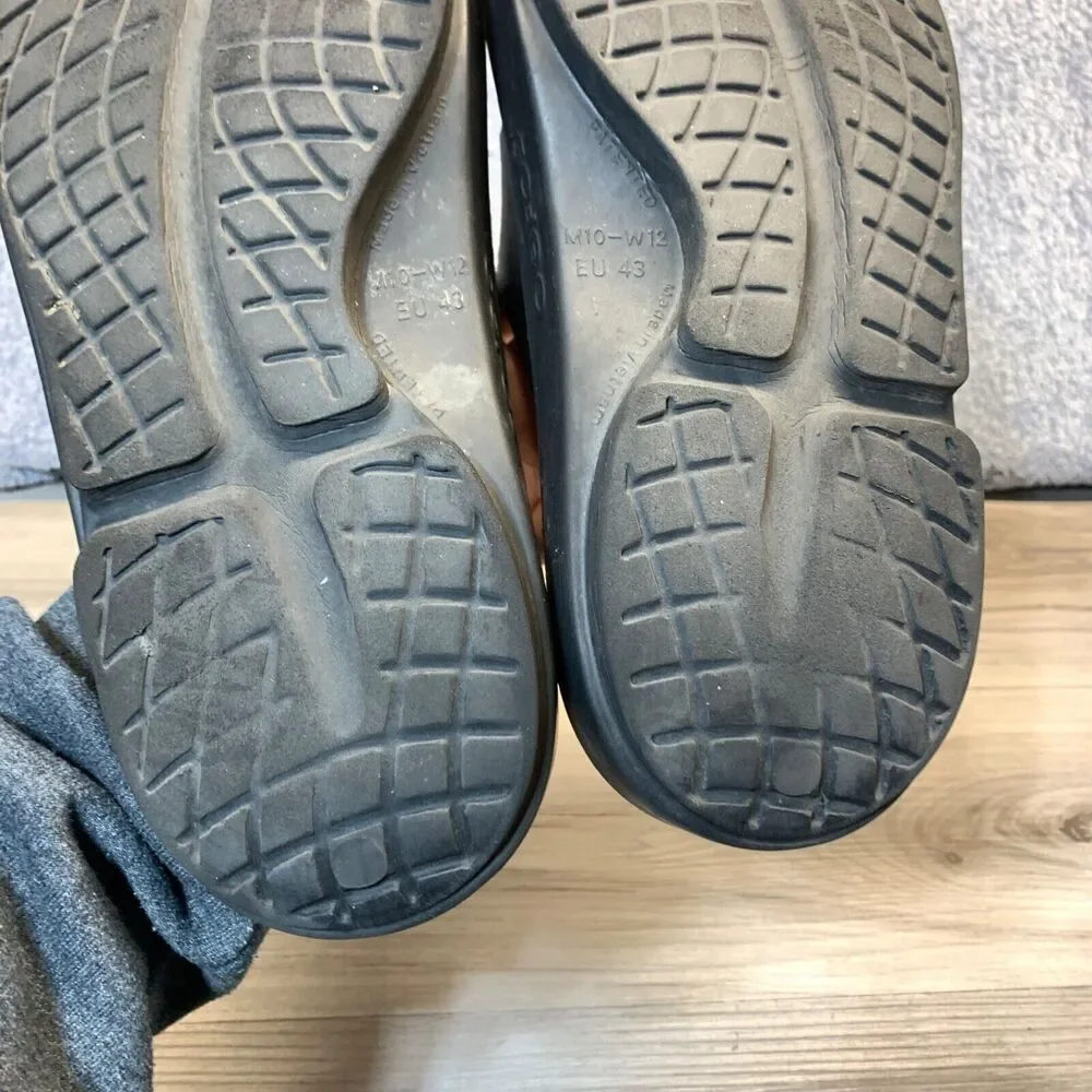 Oofos OOahh Mens 10 Womens 12 Sport Flex Slide Recovery‎ Sandals Black Slides